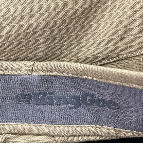 King Gee Men’s Workcool Pro Stretch Work Shorts Khaki Green Cargo Ripstop 36 - Picture 10 of 13